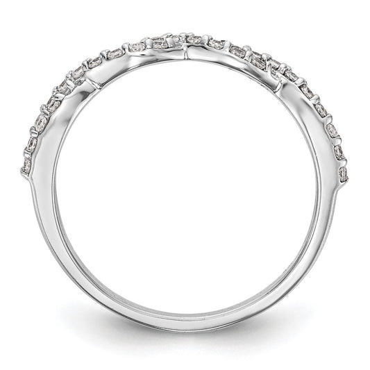 Buy Stylish 14K White Gold Twisted Design Eternity Band - 1/3 Carat Diamonds