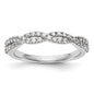 Buy Stylish 14K White Gold Twisted Design Eternity Band - 1/3 Carat Diamonds-1