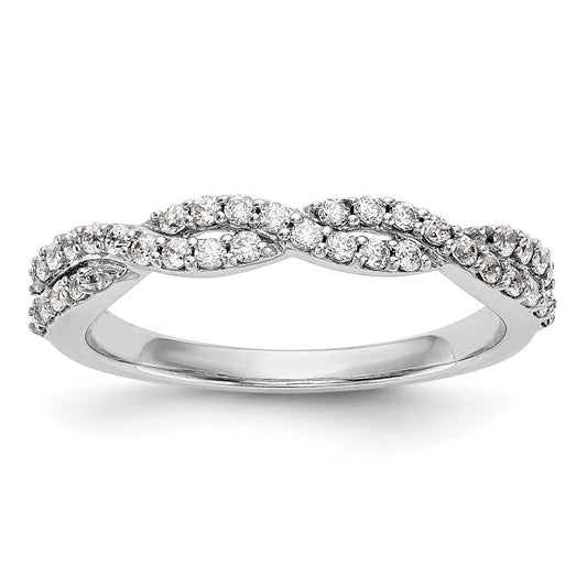 Buy Stylish 14K White Gold Twisted Diamond Band for 36 x 1.3mm Stones
