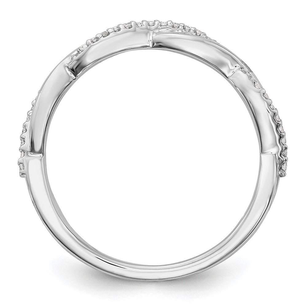 Buy 14K White Gold Twisted 1/8 Carat Diamond Eternity Band - Stylish Value!
