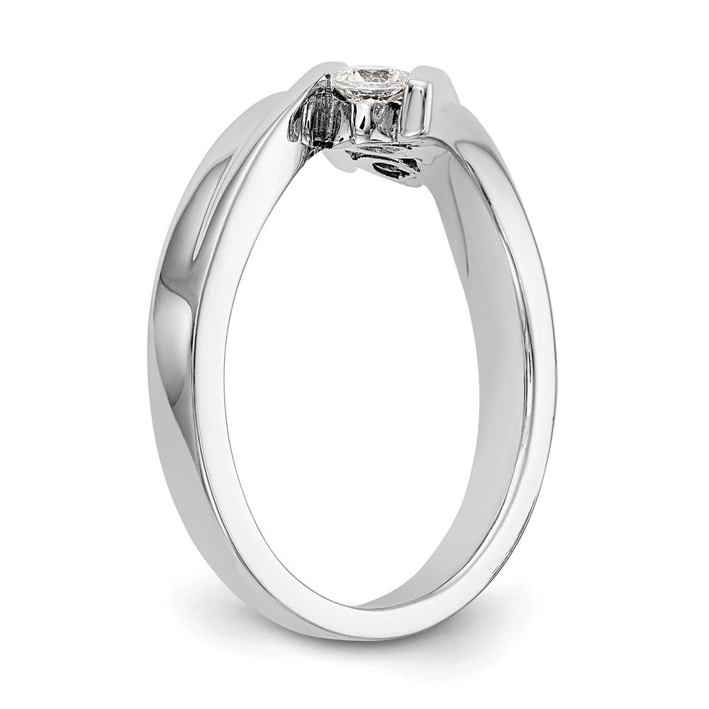 Buy Exclusive 14K White Gold 3-Stone Bypass Diamond Ring, 1/3 Carat Luxury