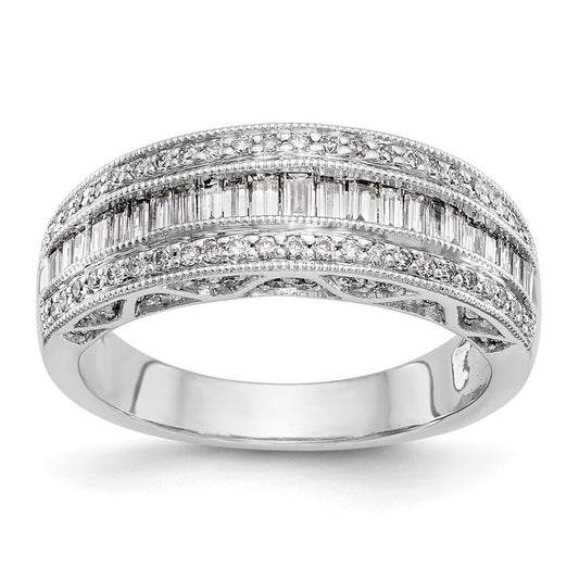 Exclusive 14K White Gold Eternity Band - 3/4 Carat Diamonds, Stylish Design