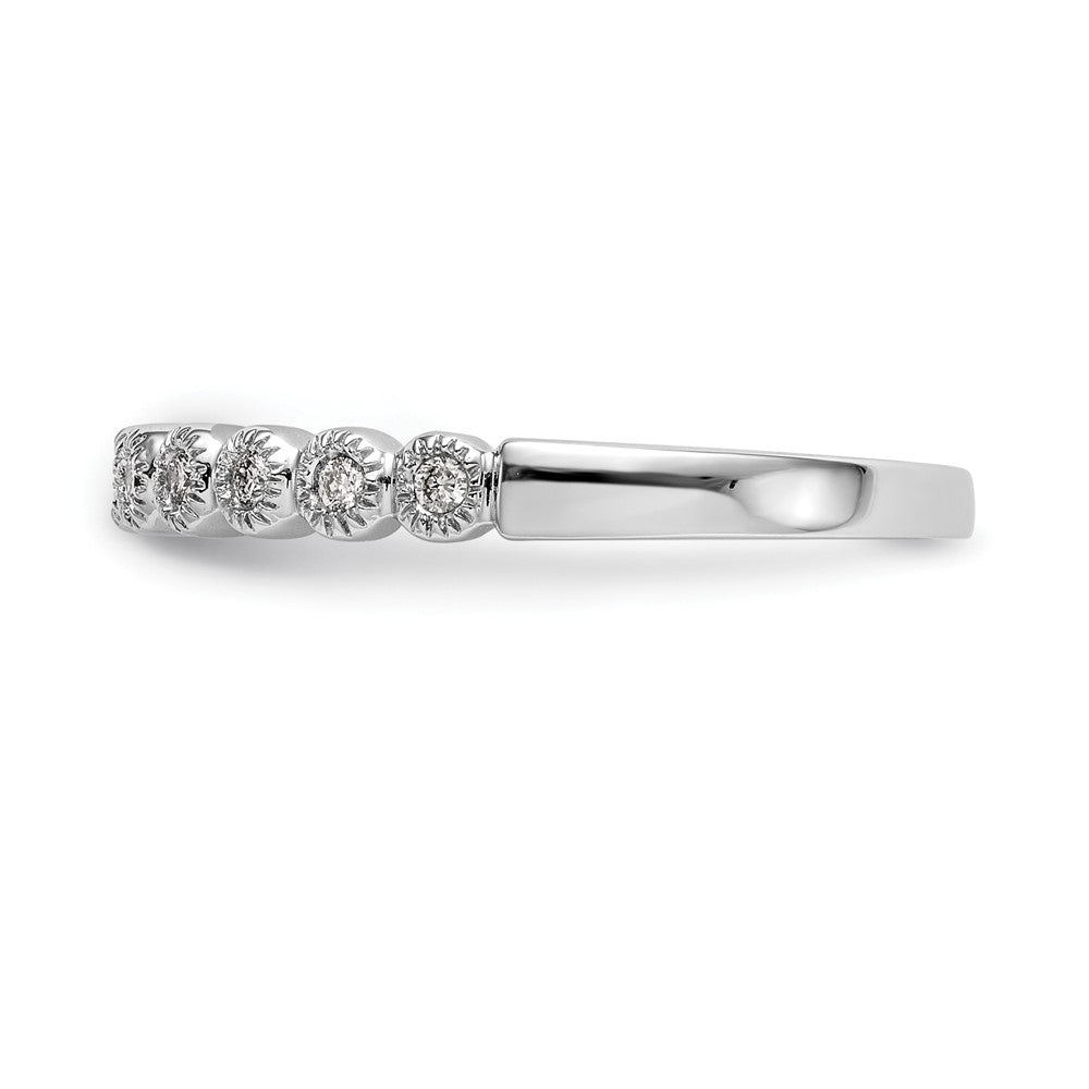 Buy Designer 14K White Gold Diamond Band, 1/10 Carat Total Weight - Stylish Value!