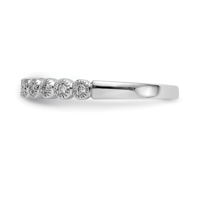 Buy Designer 14K White Gold Diamond Band, 1/10 Carat Total Weight - Stylish Value!-3