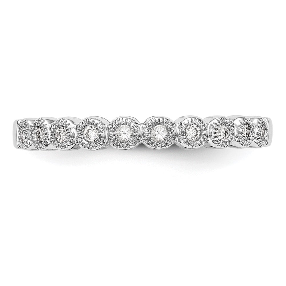 Buy Designer 14K White Gold Diamond Band, 1/10 Carat Total Weight - Stylish Value!
