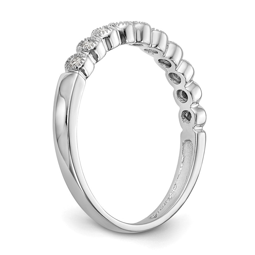 Buy Designer 14K White Gold Diamond Band, 1/10 Carat Total Weight - Stylish Value!