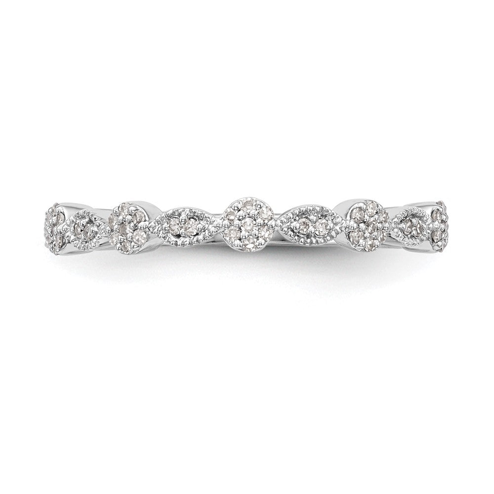 Buy 14K White Gold Wedding Band with 1/6 Carat Diamond - Stylish Value!