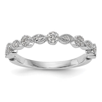 Buy 14K White Gold Wedding Band with 1/6 Carat Diamond - Stylish Value!