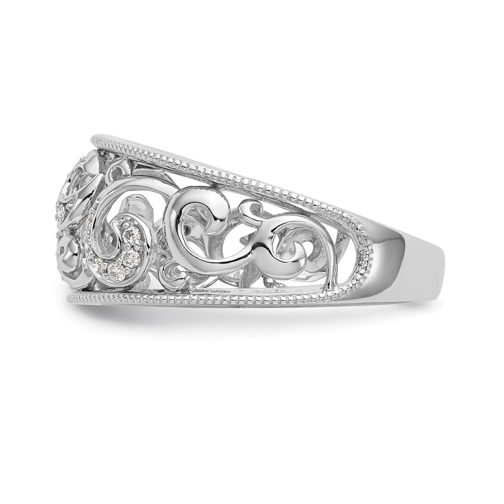 Buy Stylish 14K White Gold Twisted Diamond Band - 1/6 Carat Total Weight
