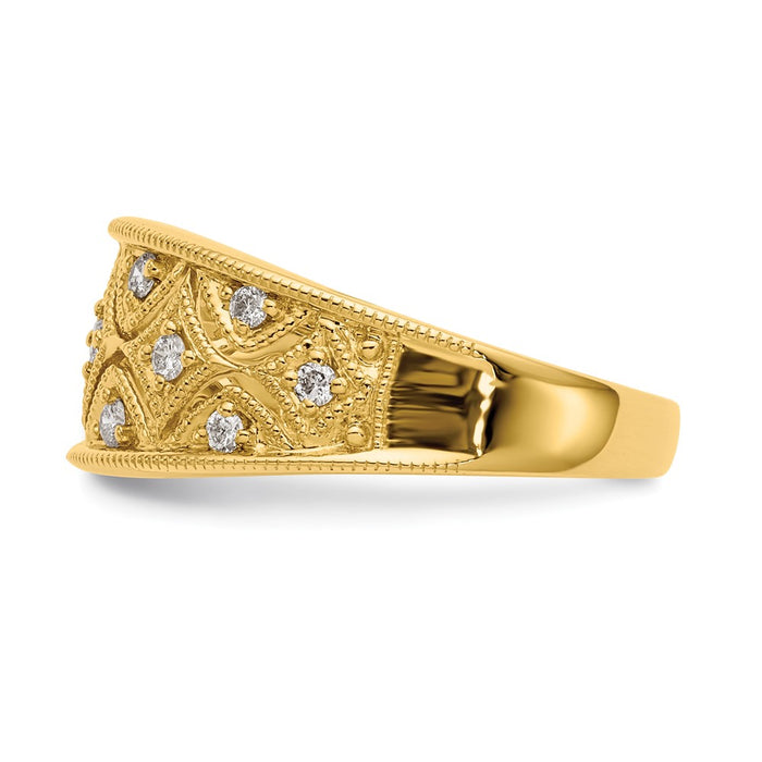 Buy 14K Vintage Diamond Eternity Band | 1/4 Carat Luxury Ring | Affordable Price-3
