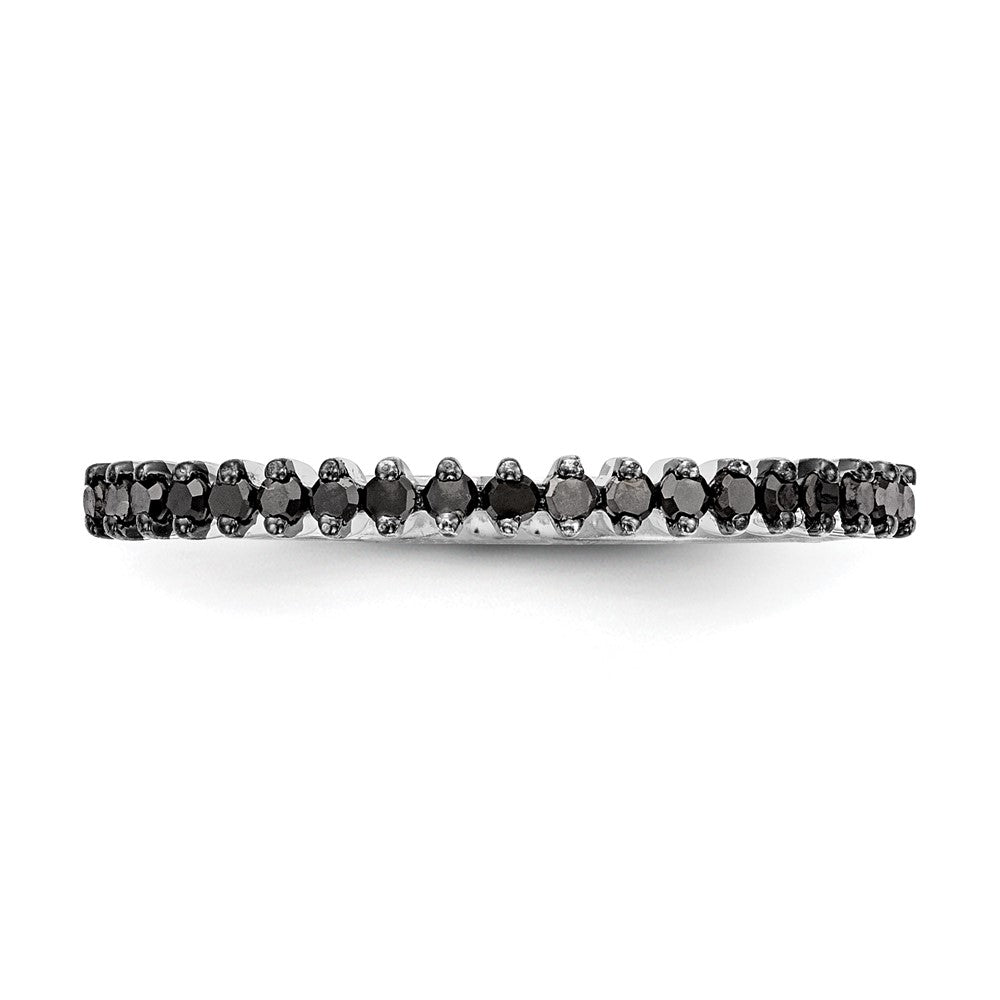 Exclusive 14K White Gold Band with 1/6 Carat Blue Diamonds - Stylish Value!