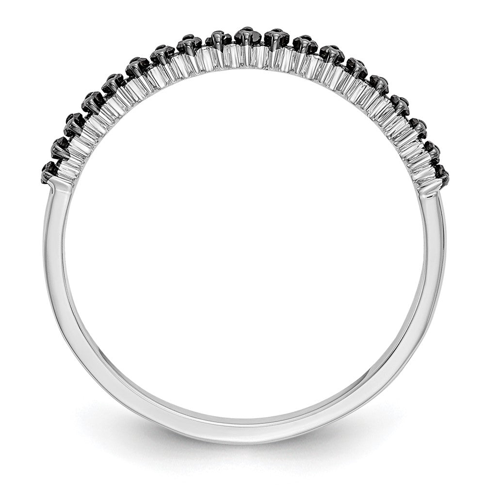 Exclusive 14K White Gold 1/6 Carat Black Diamond Eternity Band - Stylish Value