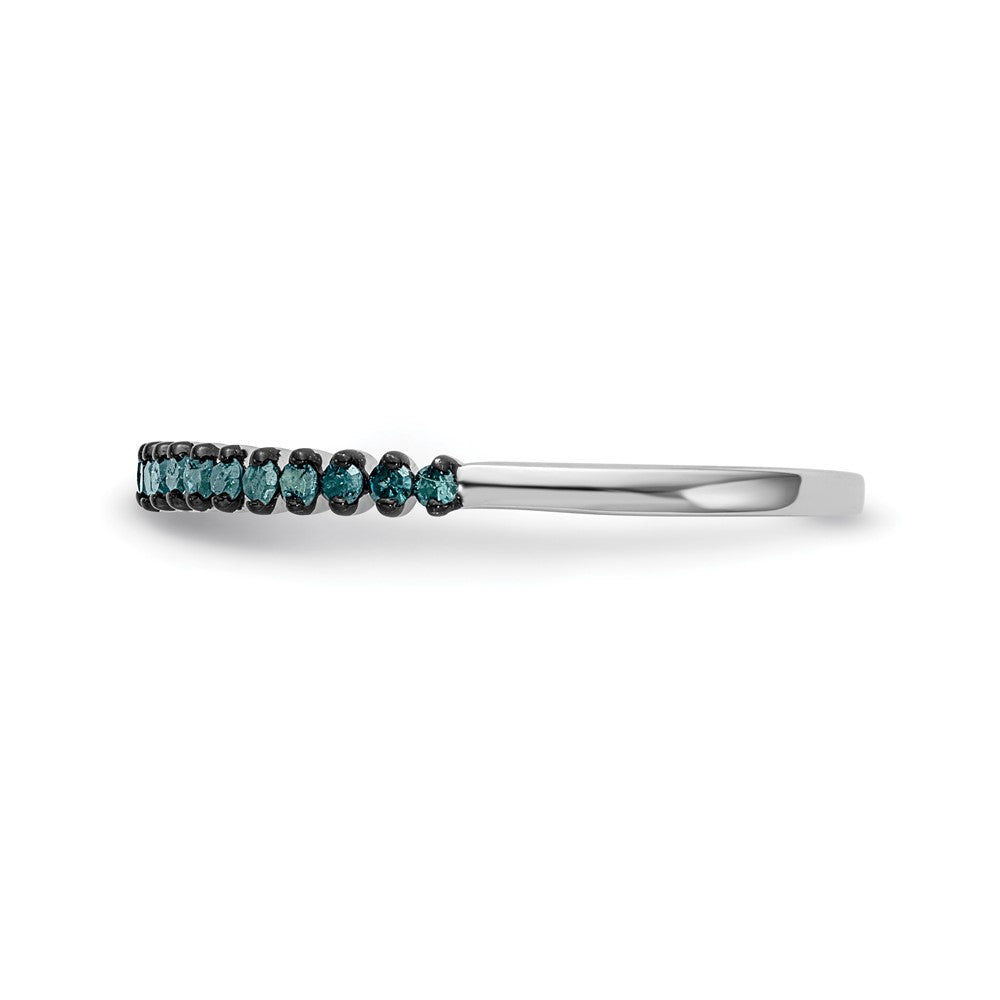Exclusive 14K White Gold 1/6 Carat Black Diamond Eternity Band - Stylish Value