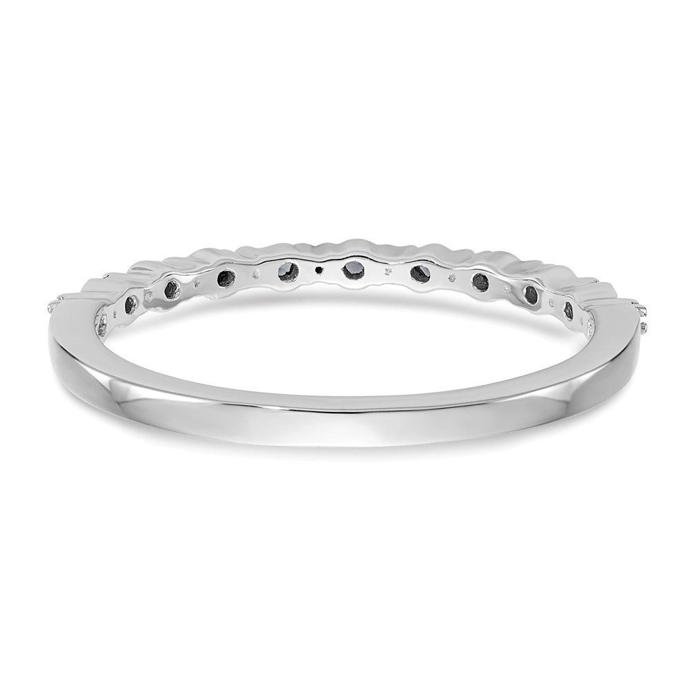 High-Quality 14K White Gold Blue Diamond Band - 1/10 Carat, Stylish Value!