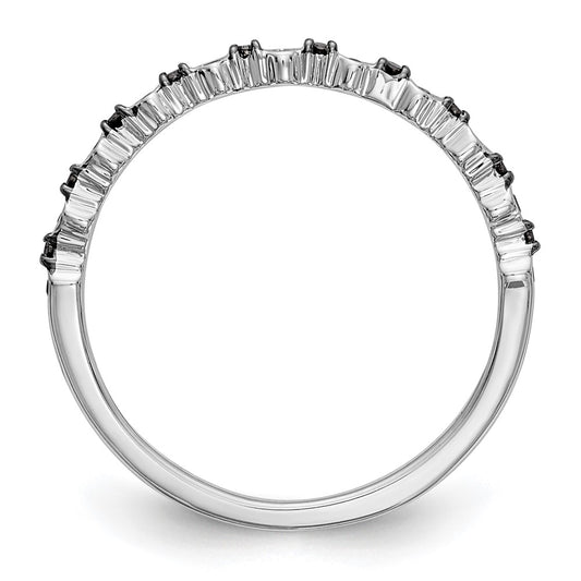 Buy 14K White Gold 1/10 Carat Black Diamond Eternity Band - Stylish Value!