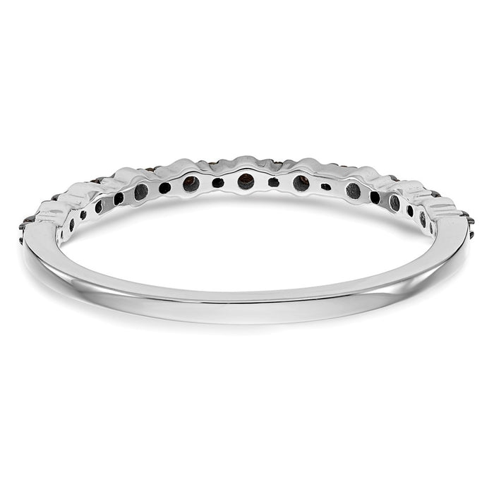 Buy 14K White Gold 1/10 Carat Black Diamond Eternity Band - Stylish Value!-5