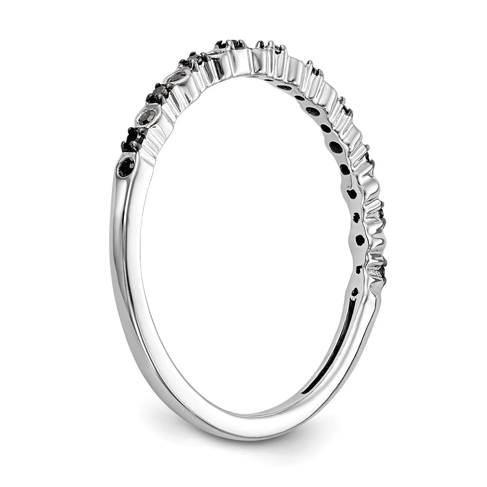 Buy 14K White Gold 1/10 Carat Black Diamond Eternity Band - Stylish Value!