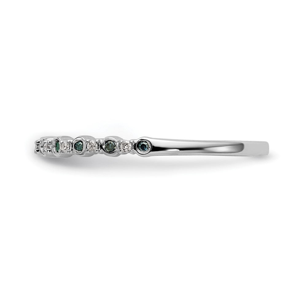 Buy Stylish 14K White Gold Complete Band with 1/10 Carat Diamonds