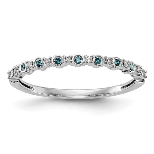 Buy Stylish 14K White Gold Complete Band with 1/10 Carat Diamonds