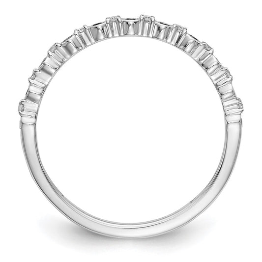 Buy Stylish 14K White Gold Eternity Band with 1/10 Carat Black & White Diamonds