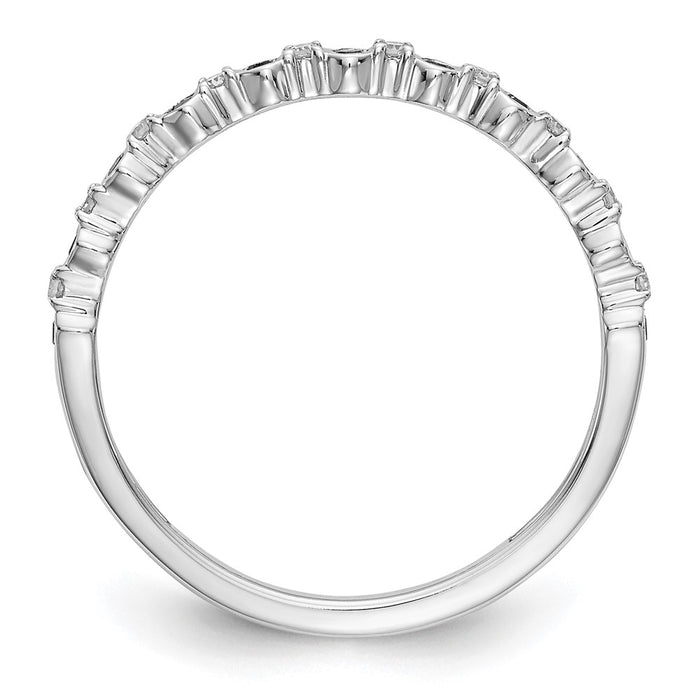 Buy Stylish 14K White Gold Eternity Band with 1/10 Carat Black & White Diamonds-2