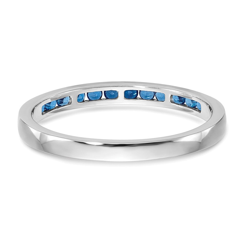 Buy Exclusive 14K White Gold Band with 1/4 Carat Blue Diamonds - Stylish Value!