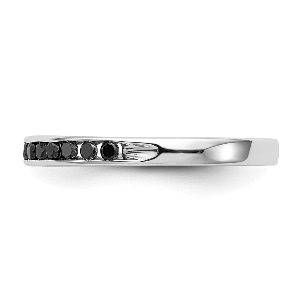 Buy Exclusive 14K White Gold Channel Set Band with 1/4 Carat Black Diamond - Luxury Value