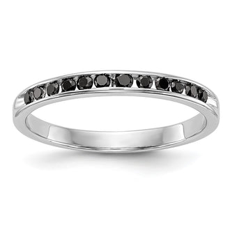 Buy Exclusive 14K White Gold Channel Set Band with 1/4 Carat Black Diamond - Luxury Value