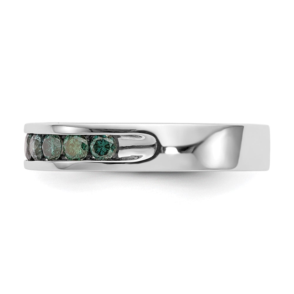 High-Quality 14K White Gold 3/4 Carat Blue Diamond Band - Stylish Luxury!