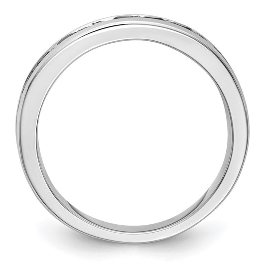 Buy Exclusive 14K White Gold 3/4 Carat Black Diamond Channel Set Band