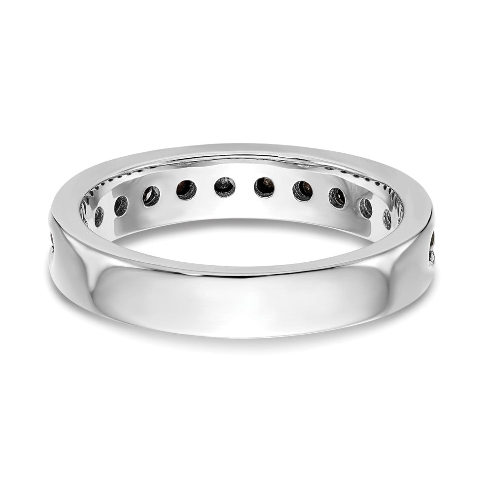 Buy Exclusive 14K White Gold 3/4 Carat Black Diamond Channel Set Band