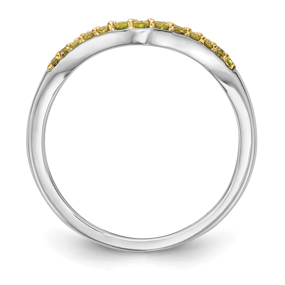 Buy 14K White Gold Contoured Band with 1/5 Carat Diamonds - Stylish Value!