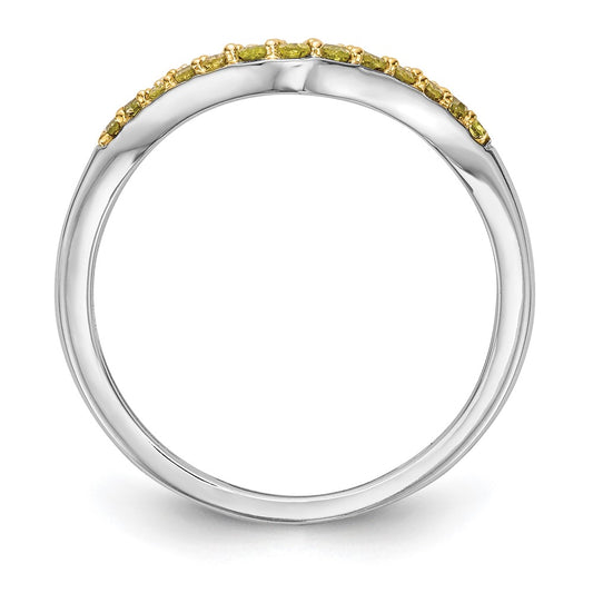 Buy 14K White Gold Contoured Band with 1/5 Carat Diamonds - Stylish Value!