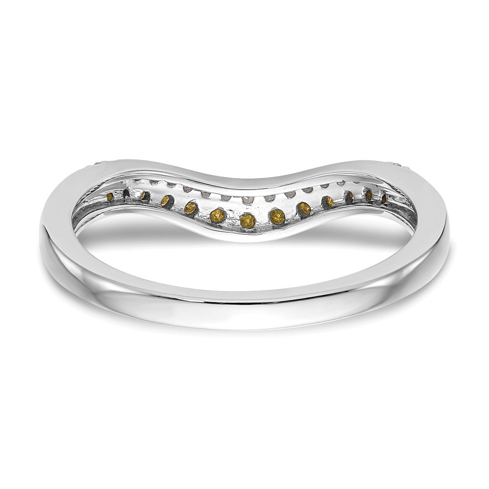 Buy 14K White Gold Contoured Band with 1/5 Carat Diamonds - Stylish Value!