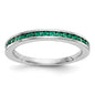 Shop Exclusive 14K White Gold Emerald Channel Set Band - Stylish and Affordable!-1