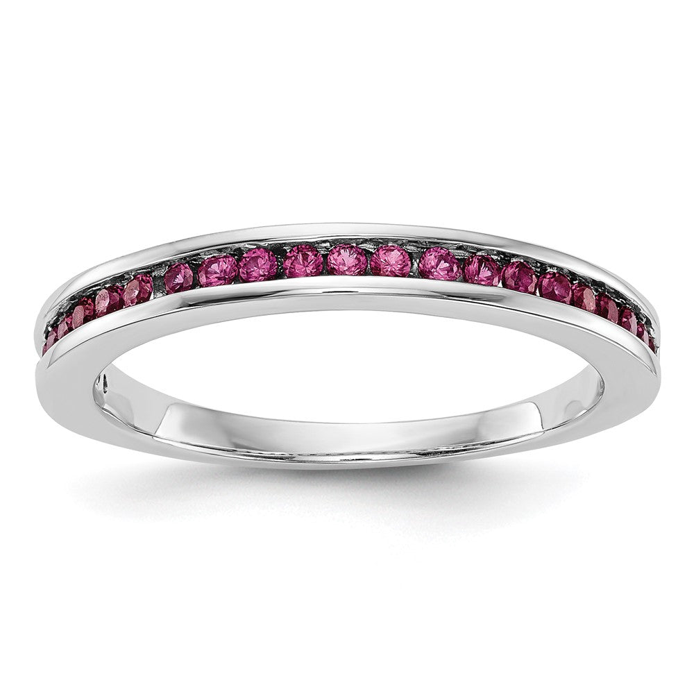 Buy Exclusive 14K White Gold Ruby Channel Set Band - Stylish & Affordable!