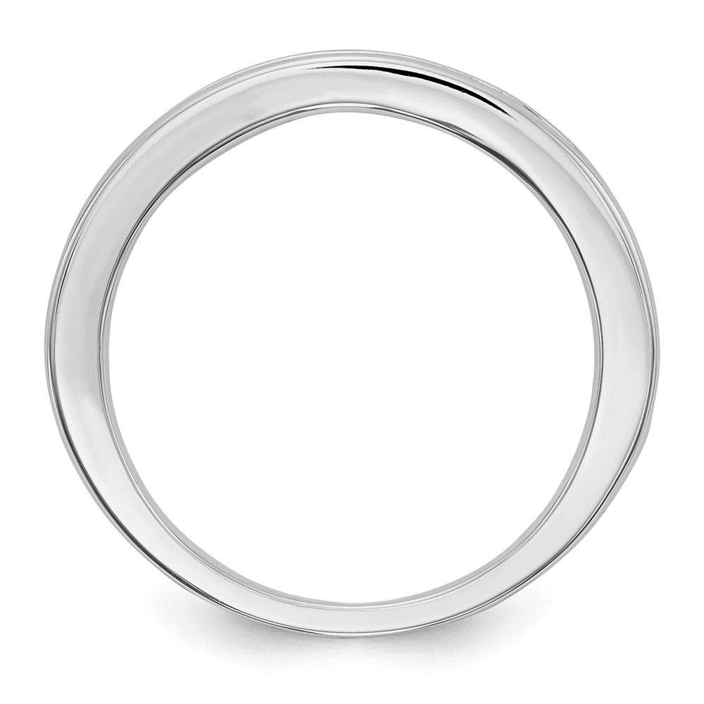 Buy 14K White Gold Channel Set Band with Blue Sapphires - Stylish Luxury!
