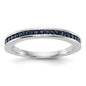 Buy 14K White Gold Channel Set Band with Blue Sapphires - Stylish Luxury!-1
