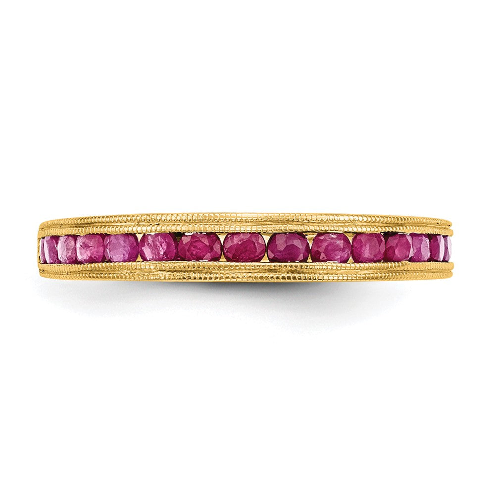 Shop Stylish 14K Yellow Gold Ruby Channel Set Band - Affordable Luxury Jewelry