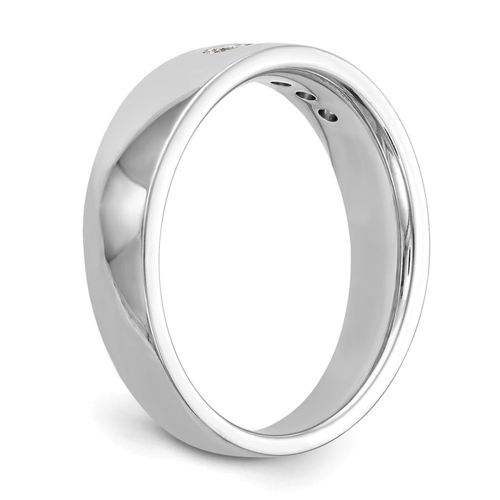 Buy Stylish Men's 14K White Gold 5-Stone Diamond Band - 1/4 Carat Value-6