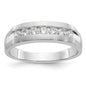 Exclusive 14K White Gold Men's Channel Band for 7 Stones - Affordable Luxury!-1