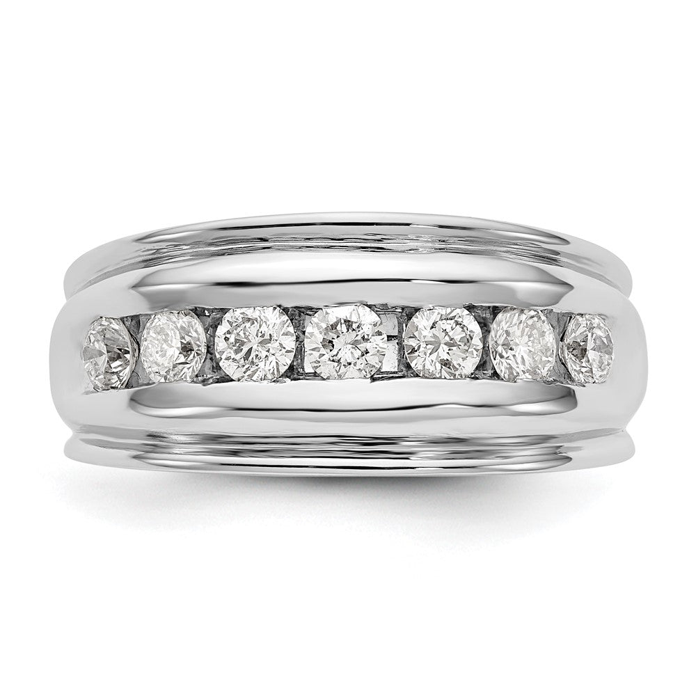 Buy Exclusive 14K White Gold Men's Channel Band for 7 x 3.3mm Stones