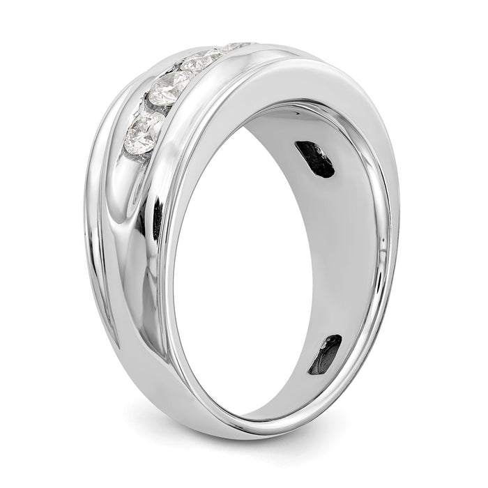 Buy Exclusive 14K White Gold Men's Channel Band for 7 x 3.3mm Stones-6