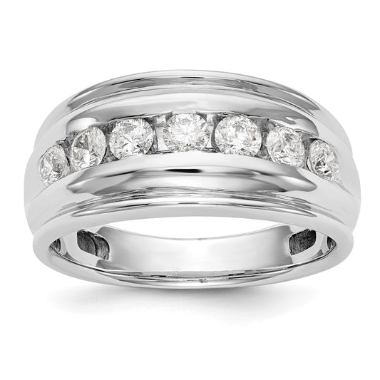 Buy Exclusive 14K White Gold Men's Channel Band for 7 x 3.3mm Stones