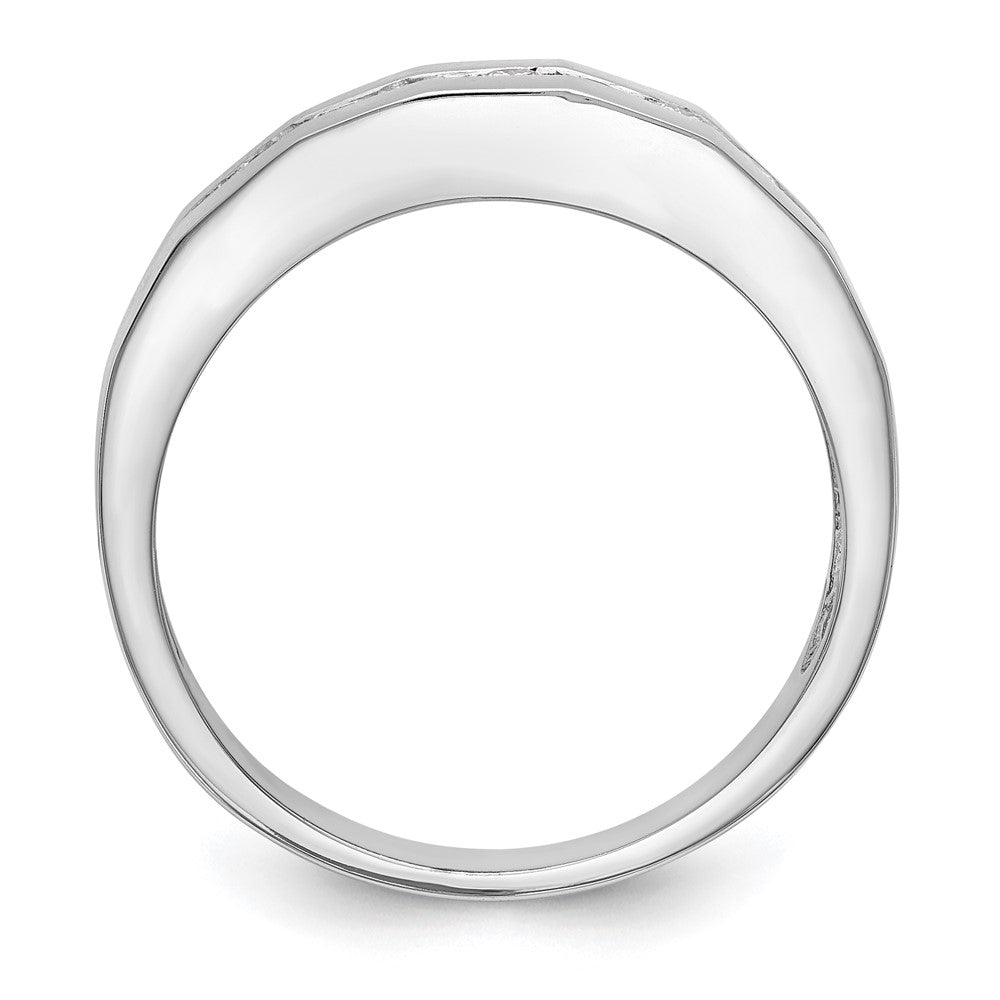 Buy Stylish 14K White Gold Men's Channel Band with 7-Stone Diamonds, 1/3 Carat