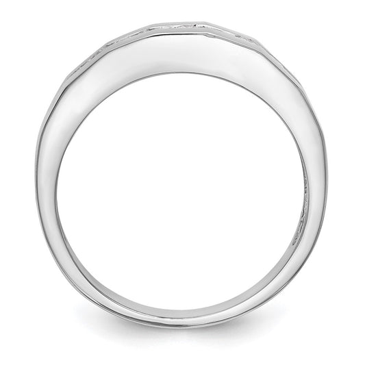 Buy Stylish 14K White Gold Men's Channel Band with 7-Stone Diamonds, 1/3 Carat