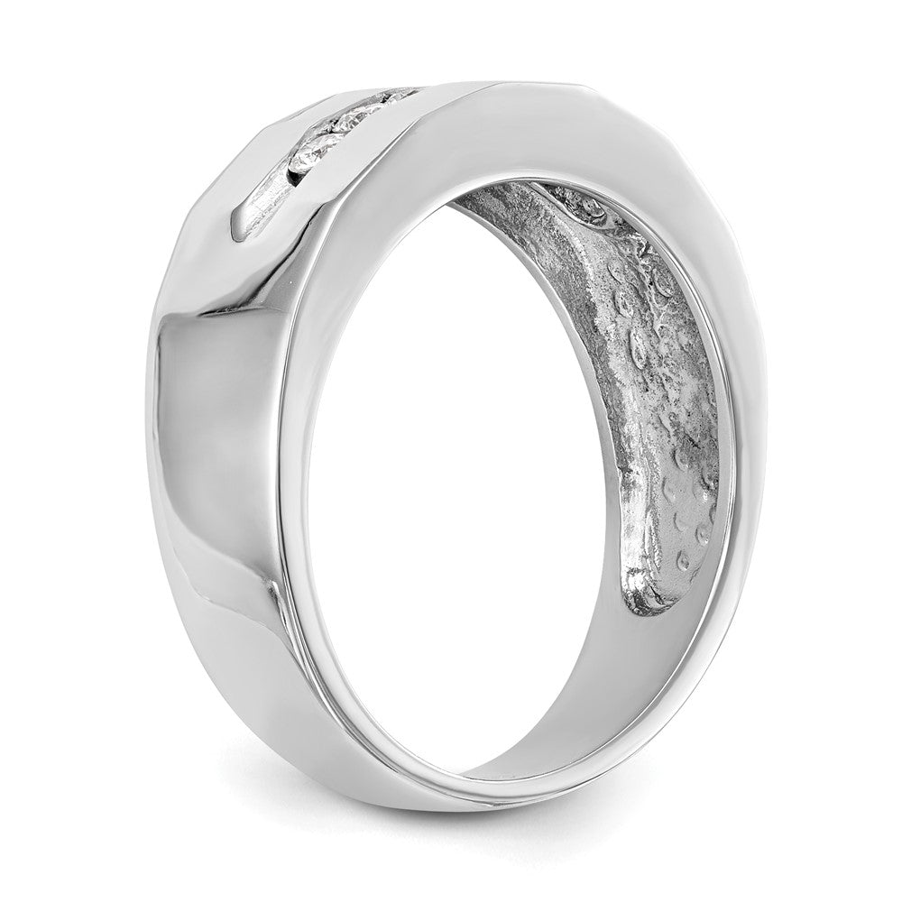 Buy Stylish 14K White Gold Men's Channel Band with 7-Stone Diamonds, 1/3 Carat