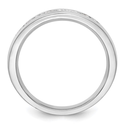 Buy Designer 14K White Gold Men's Channel Band with 8 Diamonds, 1/2 ct
