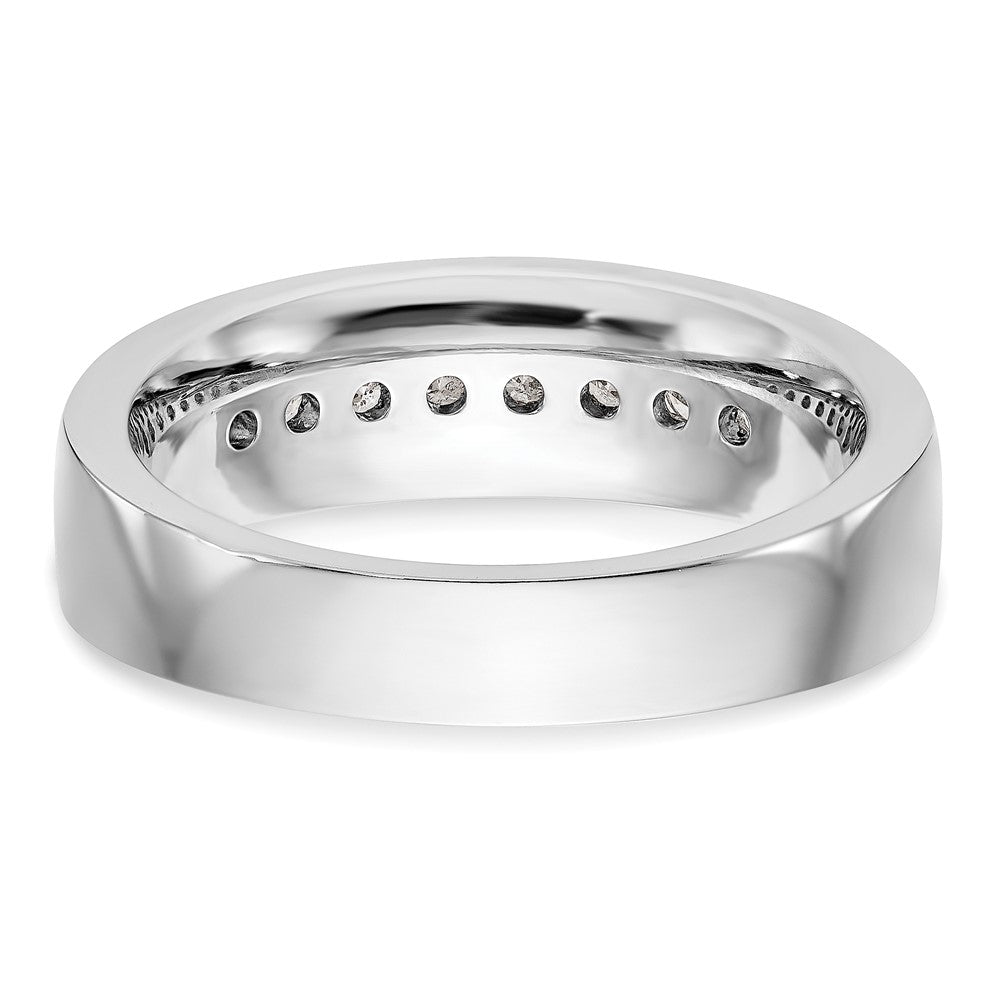 Buy Designer 14K White Gold Men's Channel Band with 8 Diamonds, 1/2 ct