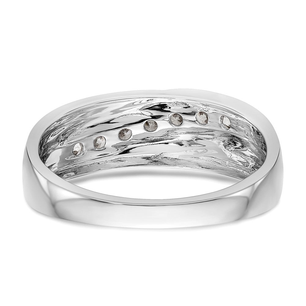 Exclusive 14K White Gold Men's Band with 1/2 Carat Diamond - Stylish Design